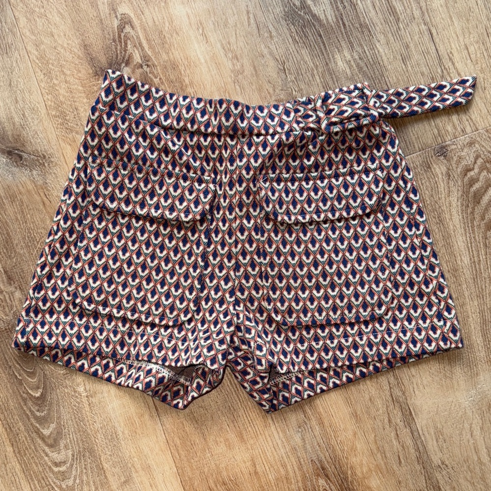 Zara Kids High Waist Patterned Shorts